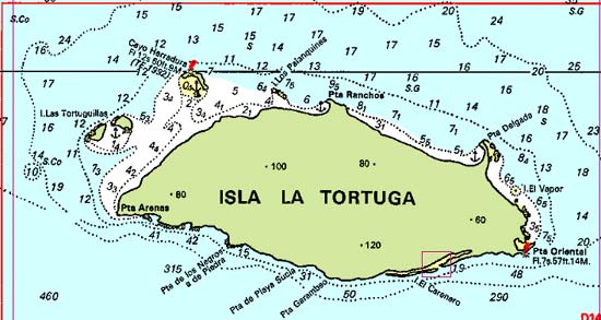 Ile de la Tortuga Venezuela carte