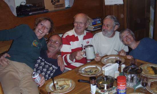 Repas avec nos amis Canadiens.