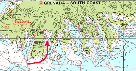 Carte sud grenade hartman bay